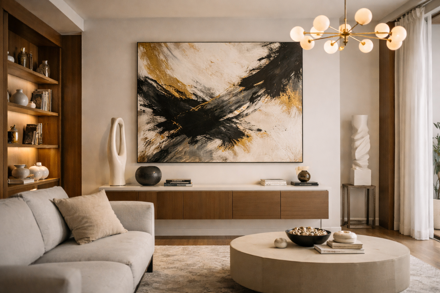 Sala residencial com fragrância Eleven e difusor